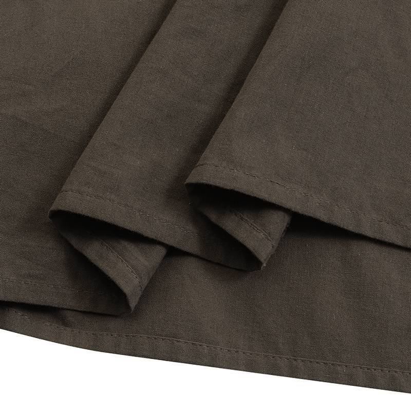 Y2K Aesthetic Fairycore Vintage Pleated Skirt Korean Harajuku Grunge High Waist Long Skirt Retro Ramie Cotton Clothes