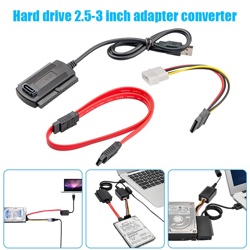 USB 2,0 auf IDE/SATA Drive Adapter Converter Kabel Für Festplatte Festplatte 2,5 3 Zoll SUB