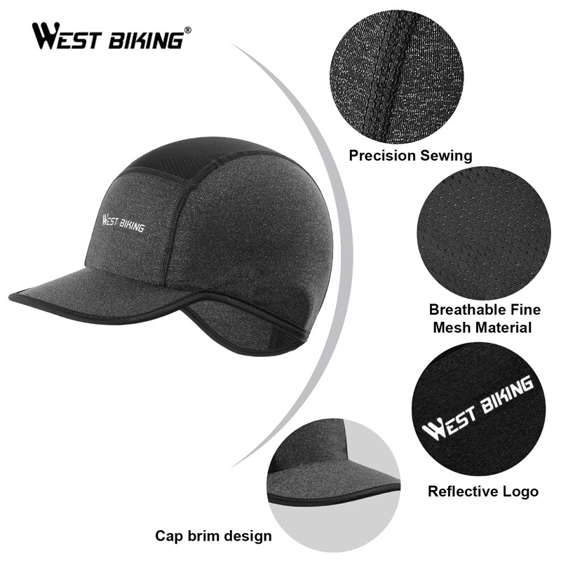 WEST BIKING-gorro de ciclismo transpirable para verano, para correr, para ciclismo de montaña o carretera, Bandana UV, sombreros para andar en bicicleta