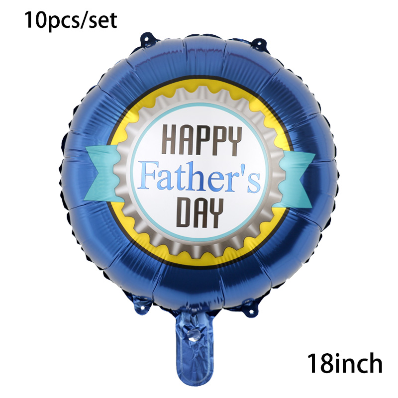 10Pcs 18Inch Engels Gelukkige Vaderdag Helium Globos Beste Vader Grote Vader Folie Ballonnen Vader Moeder Party decoratie: Rose Rood