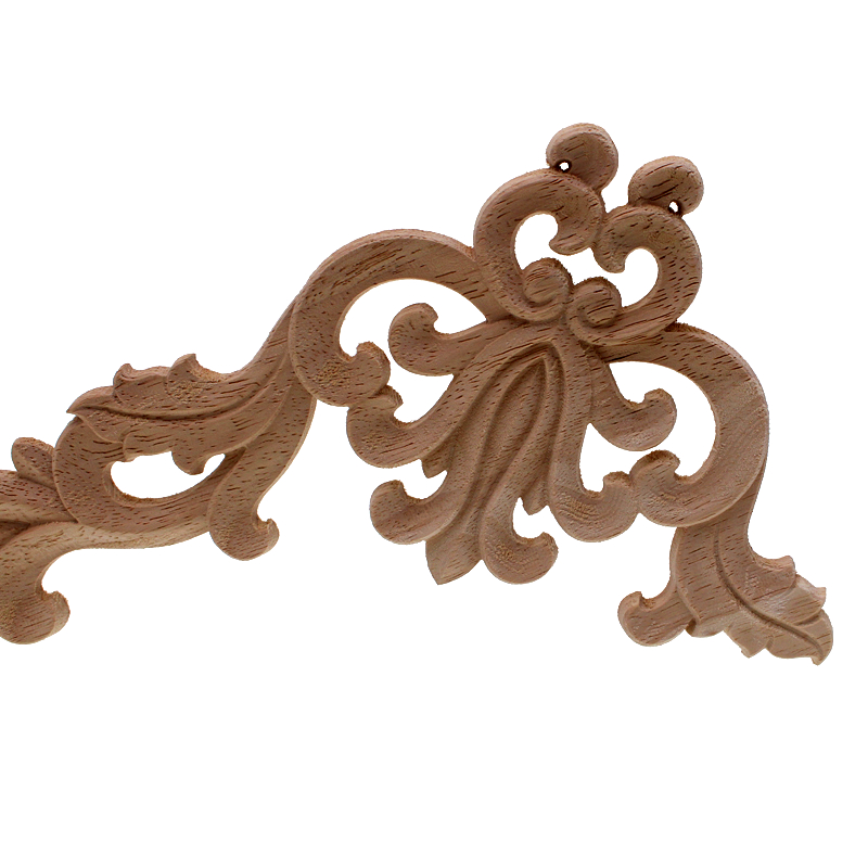 VZLX-Apliques de tallado de madera para muebles, accesorios pequeños de para el hogar, decoración de letras de madera rosa para puerta de armario de cocina y cama