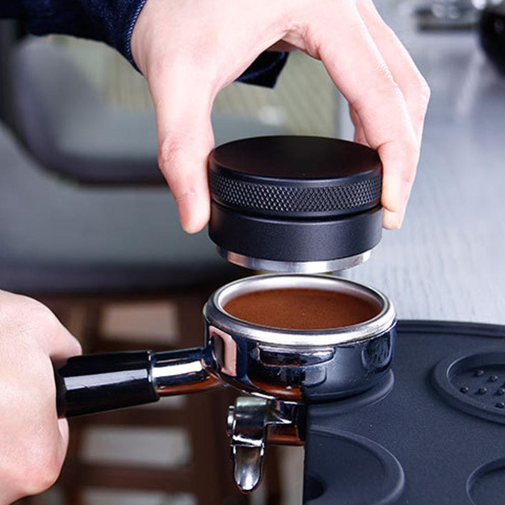 51 aço inoxidável café tamper altura ajustável trefoil distribuidor de café distribuidor de café acessórios de café vermelho/preto