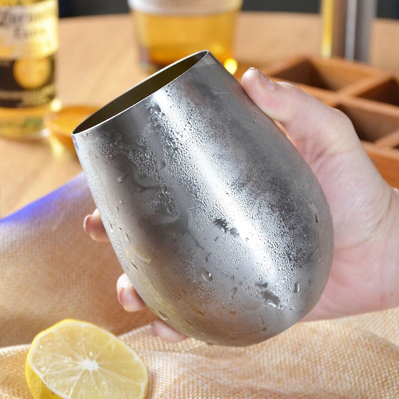 Rustfrit stål krus metal rejse krus tumbler pint briller kopper udendørs camping drikker kaffe te øl