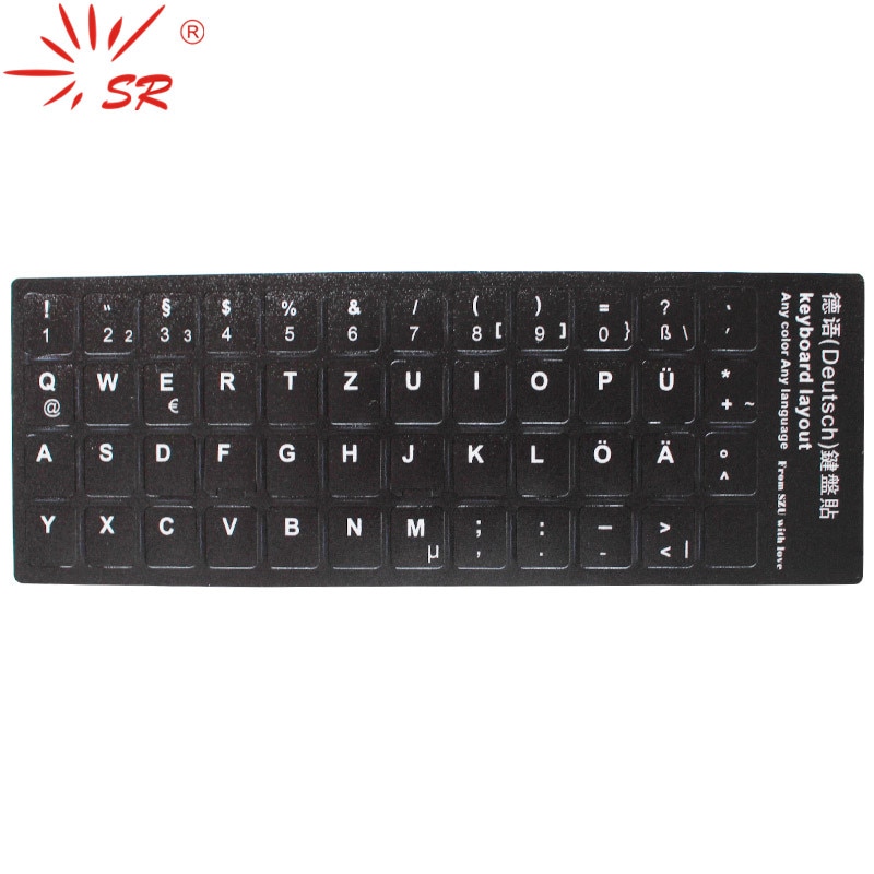 SR German Japanese French 3 Language Keyboard Scrub Smooth Stickers Layout Button Letters for PC Computer Laptop Accessories