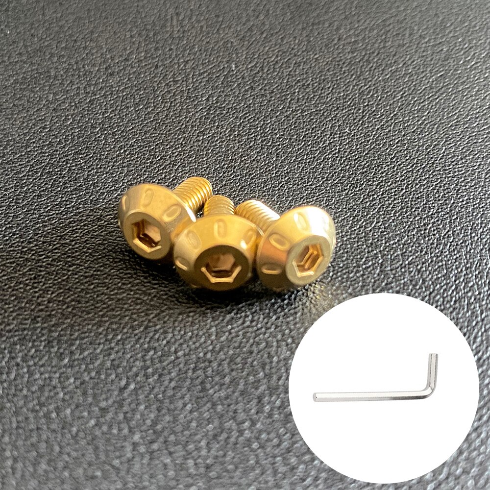 Alerón para casco de 7 colores, accesorios para motocicleta, adecuado para AGV Pista GP R GP RR: Screw gold