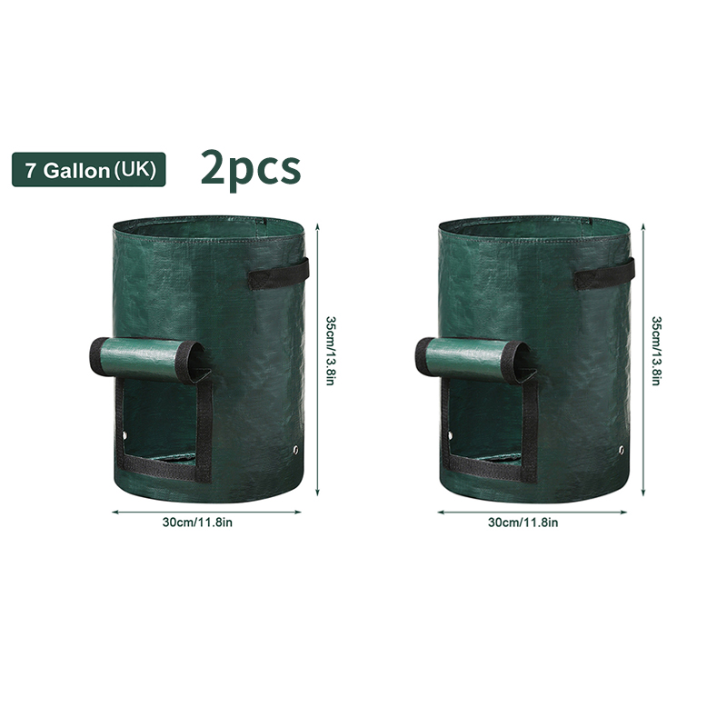 Garden Grow Bags 3/5/7/10 Gallon Plant Growing Bags PE Vegetable Planter Growing Bag DIY Fabric Grow Pot Potato Onion Bag: Lavender