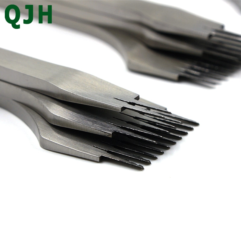 Leer Stiksels Punch Tool Beitel Leer Perforators Gereedschap Set Craft Gepolijst Gaffel Vetersluiting Stitch DIY (2.7 3.0 3.38 3.85) mm