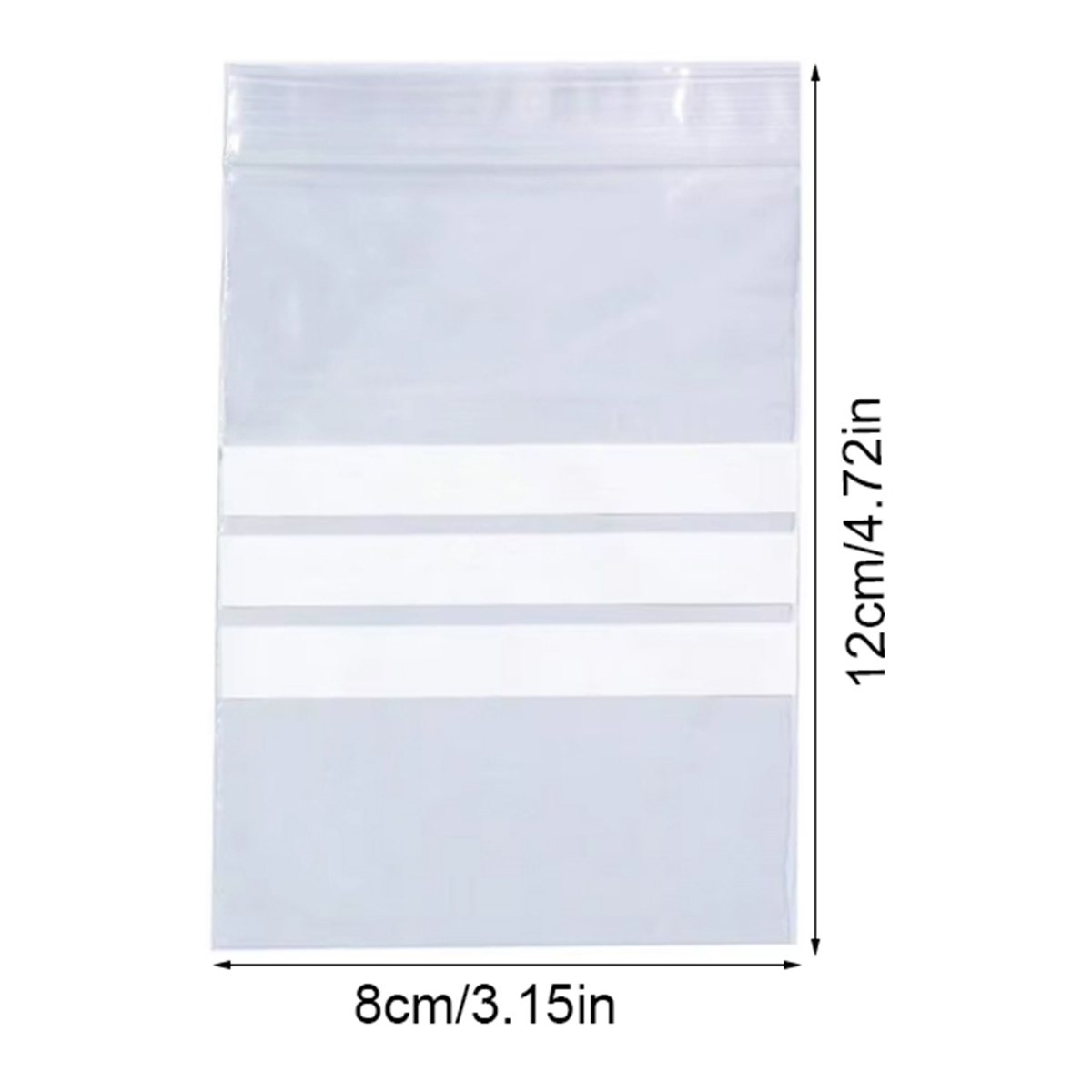 Ziplock Plastic Zakjes - 100 Stuks - Zelfsluitend - Beschrijfbaar - Opbergzakjes: Rood