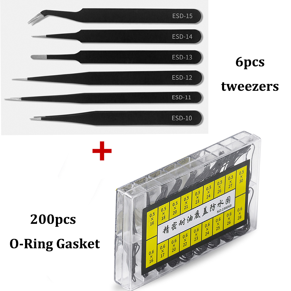 Verktøy for reparasjon av klokker 1 eske klokkekasse vanntett o-ring i gummi oljebestandig pakning til bunndekselet til klokke 0.5/0.6mm o-ringforsegling: Blå