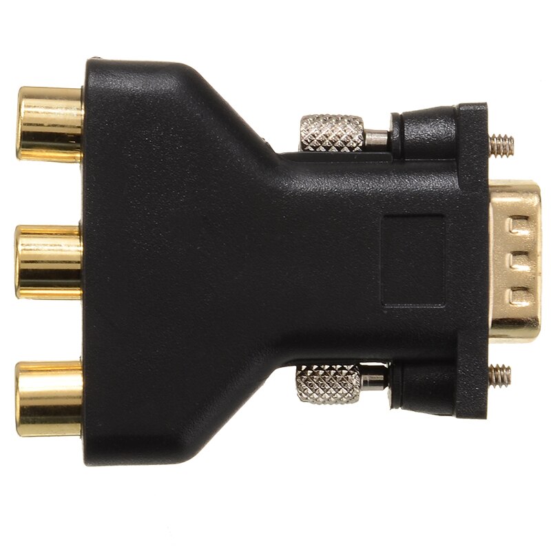 Mayitr rca vga liitin muunnin 3 rca rgb video naaras  hd 15- pin vga tyylinen komponenttivideo liitin sovitinpistoke