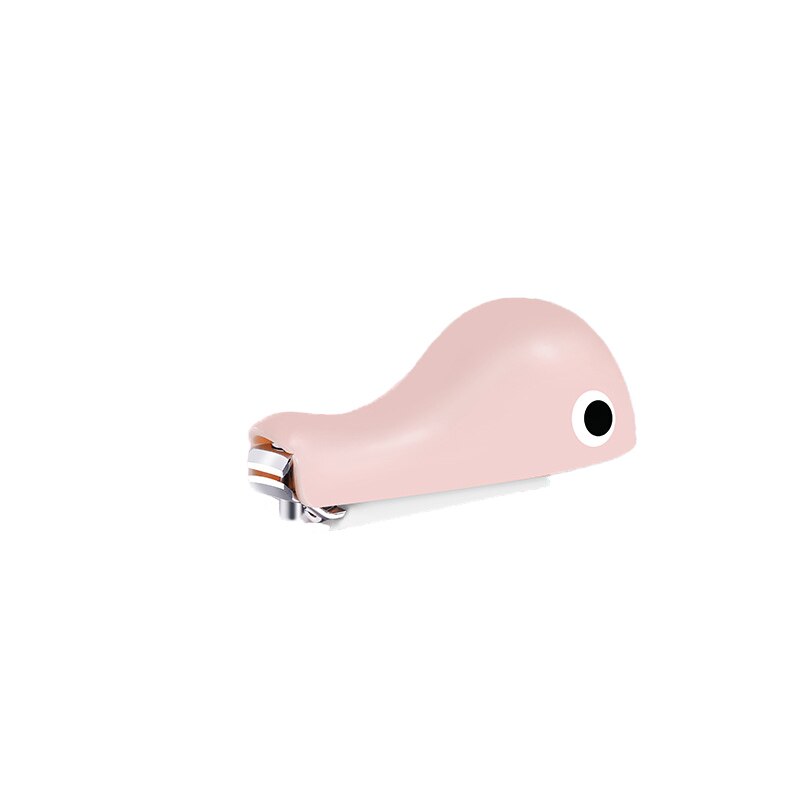 Dolfijnen nagelschaartje, veiligheidsnagelknipper, babytrimmer, mini-manicuresnijder, schattige dolfijnpatroon babyschaar 2 bij 034: Roze