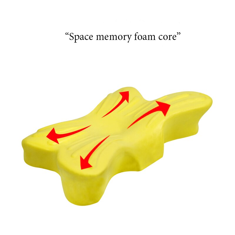 Almohadas de cama en forma de mariposa, almohada de espuma viscoelástica, Cervical, ortopédica, para el cuidado de la salud, de rebote lento para dormir