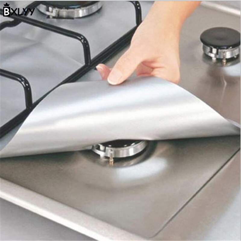 Køkken tilbehør 27*27cm gaskomfur beskyttelsesmåtte ptfe høj temperatur beskyttelsesmåtte køkkenudstyr til madlavning gadget .8z