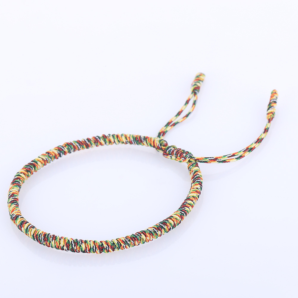 Handgefertigtes Knoten-Seil-Armbinde, tibetisch-buddhistischer Glücksbringer, tibetische Armbänder und Armreifen für Frauen und Männer,
