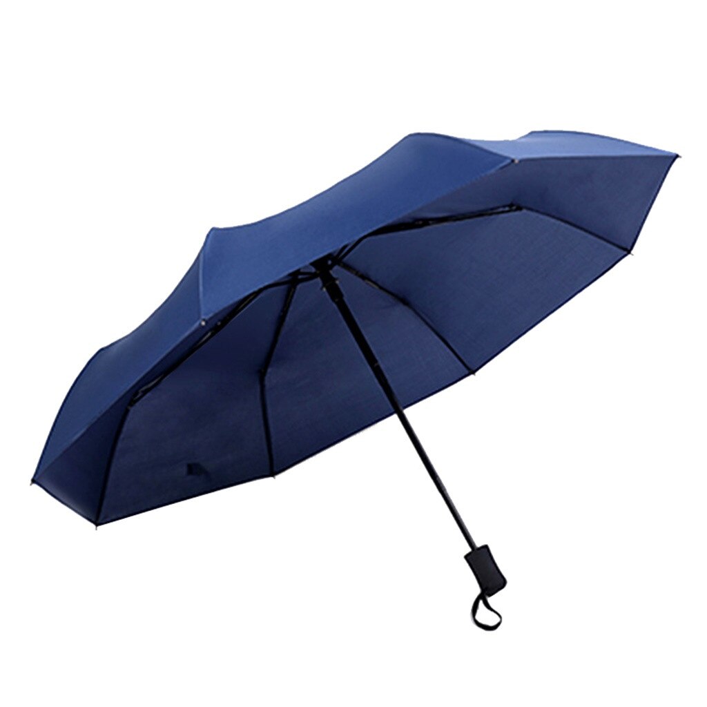 35 # Winddicht Double Layer Omgekeerde Paraplu Reverse Opvouwbare Paraplu Uv Bescherming Strand Reverse Leuke Paraplu Regen Vrouwen: Navy 