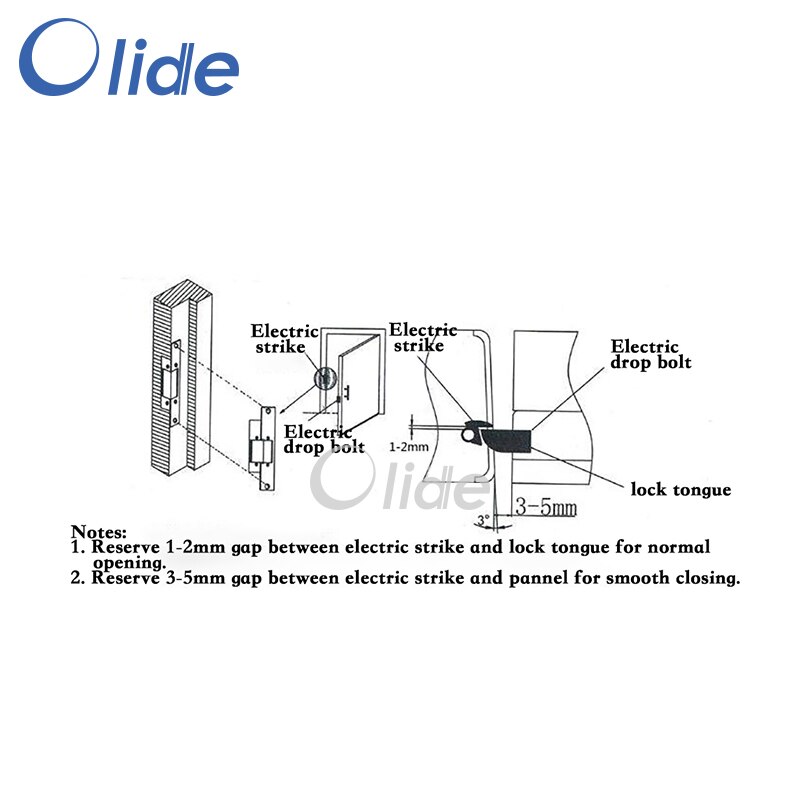 Electric Strike Door Lock For Access Control System,DC 12V Door Lock For Automatic Door