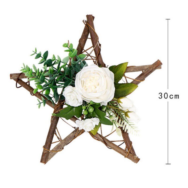 Artificial Five-pointed Star Flower Indoor Outdoor Garland Simulation Rose Easter Bouquet Mother's Day Home Decoration