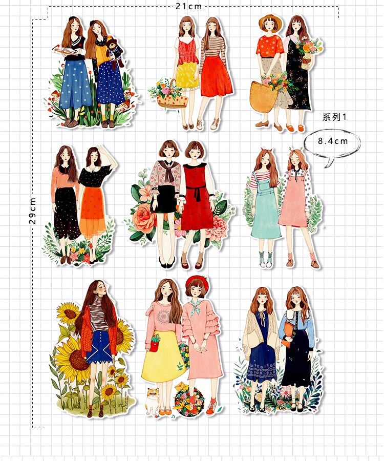 Best friend stickers/Scrapbooking Stickers /Decorative Sticker /DIY Craft Photo Albums: A 9PCS