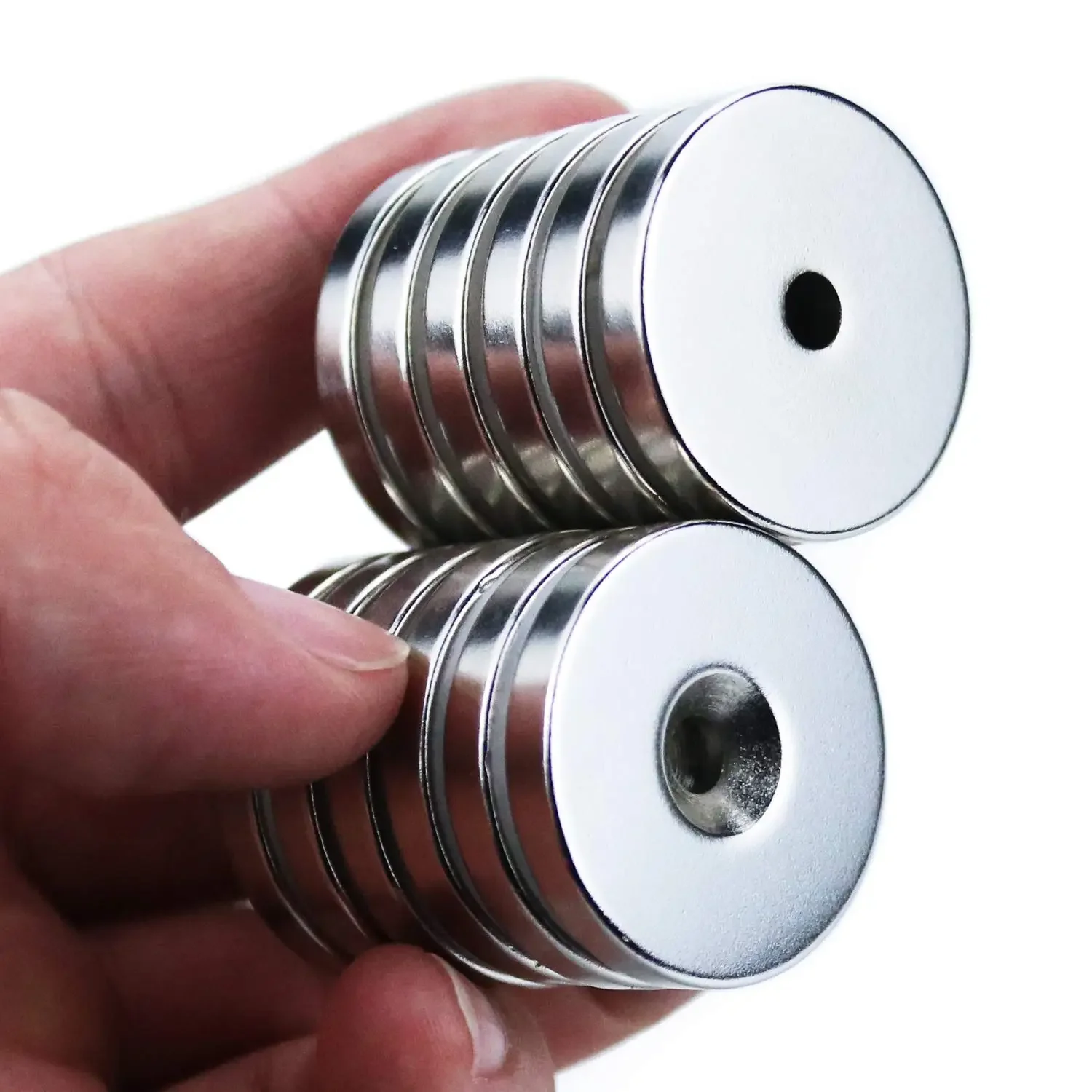 Supersterke ronde krachtige magneet met gaten Koelkastmagneet voor koelkast, doe-het-zelf, gebouw, wetenschappelijk, ambachtelijk en kantoormagneten