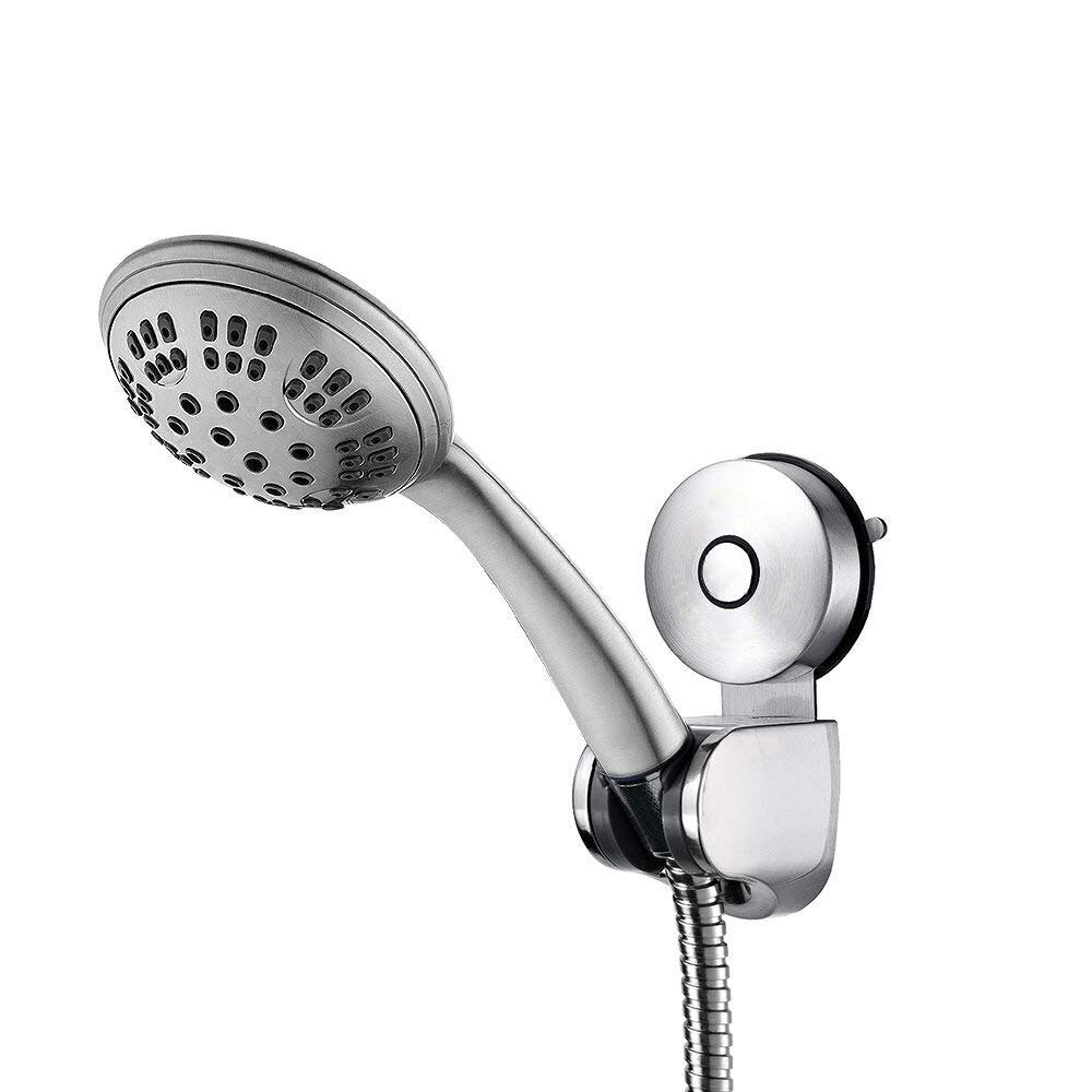 304 Stainless Steel Vacuum Suction Cup Adjustable Handheld Shower Head Bidet Sprayer Holder Wall Mount for Bathroom Accessories