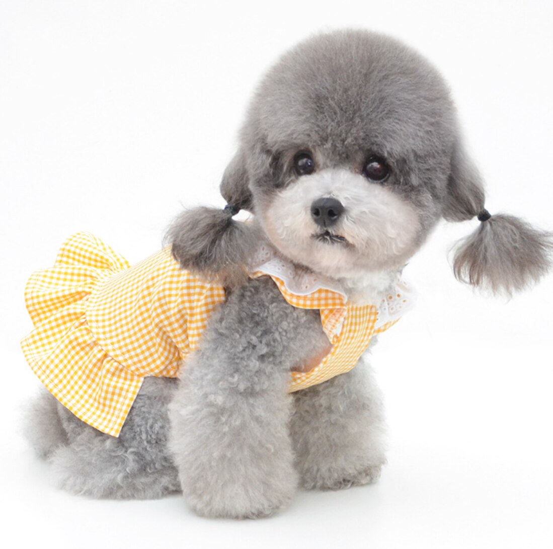 Summer Dog Dress Bowknot Princess Dress Clothes for Small Dogs Wedding Skirt Chihuahua Pug Pet Clothing