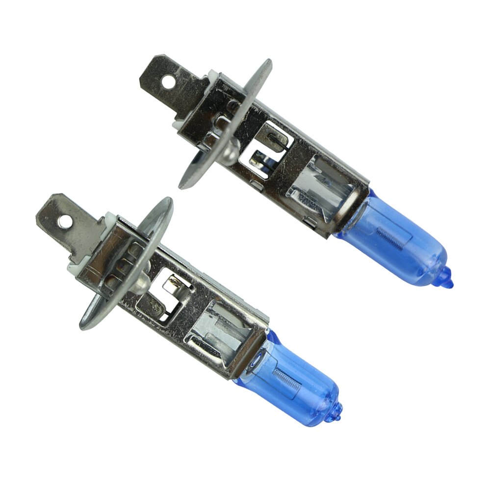 Lampes halogènes au gaz xénon H1, 2 ampoules blanches 55W 12V, 6000K