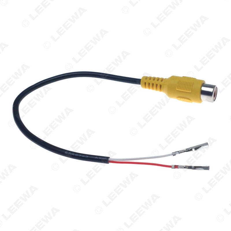 LEEWA RCA Female Connector With Wire Crimp 2-Pin Terminal For DIY Installation #CA6329