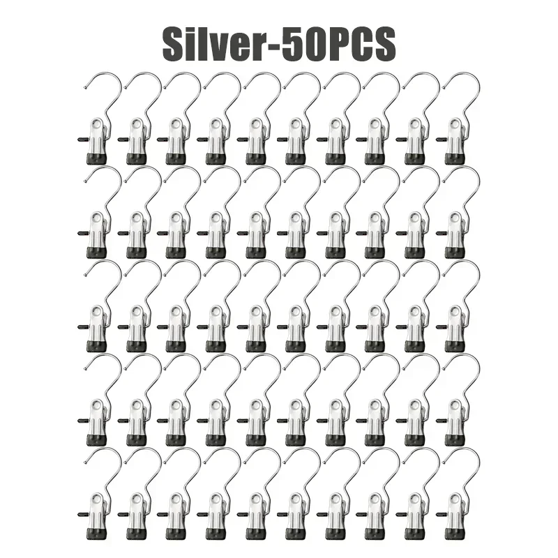 10-100pcs Stainless Steel Clothespins Laundry Clothes Pegs Hook Portable Hanging Clothes Clip Wardrobe Clothes Organizer Hanger