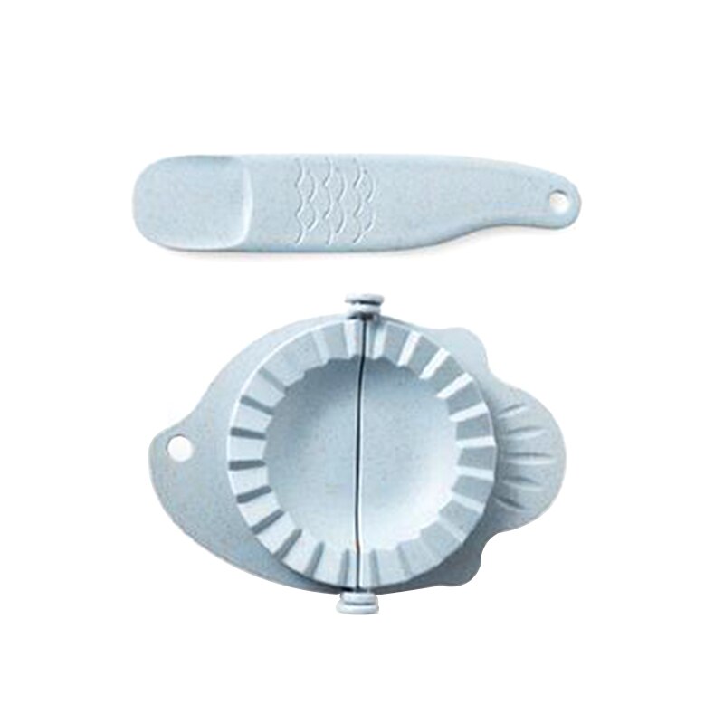 Diniwell hem köksredskap  of 2 st/set vete halm rå pp dumpling maker paj ravioli skärare jiao zi form matlagning verktyg: Blå