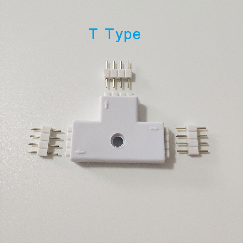 4Pin 5Pin Led Connector Met Naalden L X T Shape Corner Aansluiting Voor Rgb Rgbw Led Strip Licht