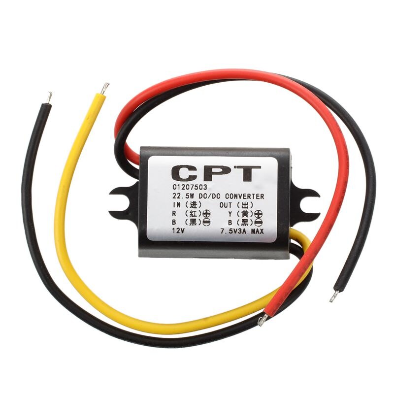 Waterproof voltage transformer converter with DC 12V auf current transformer 3 .7V 3A: Default Title