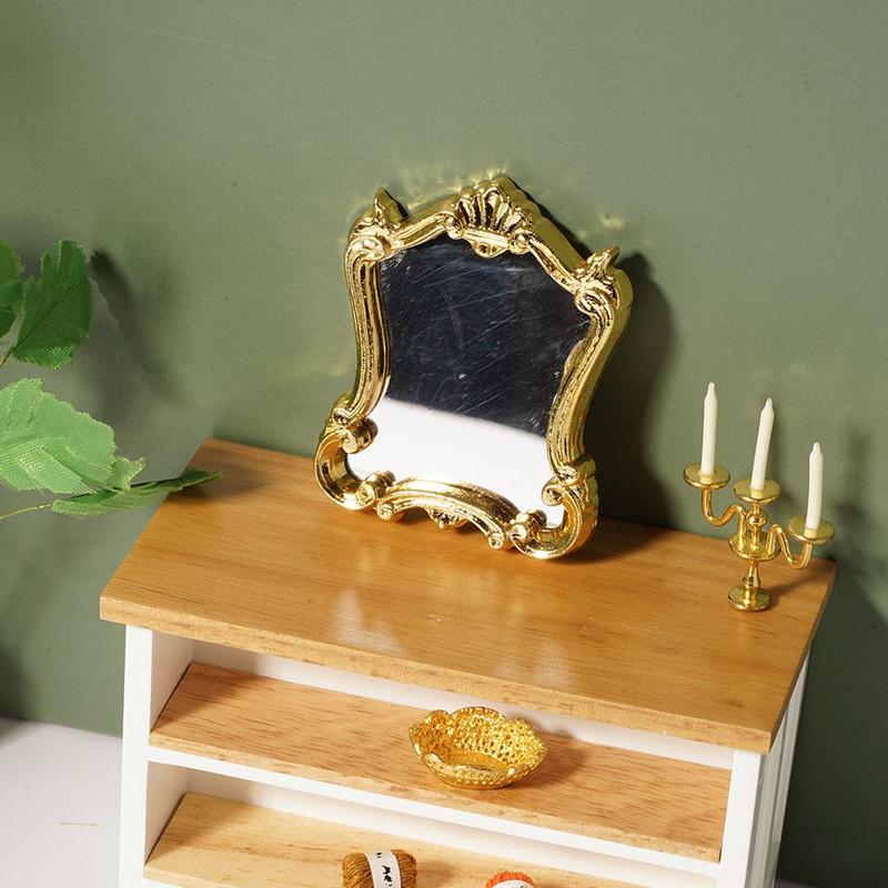 [1:12 Poppenhuis Poppenhuis Mini Meubels Model] Europese Stijl Spiegel Frame