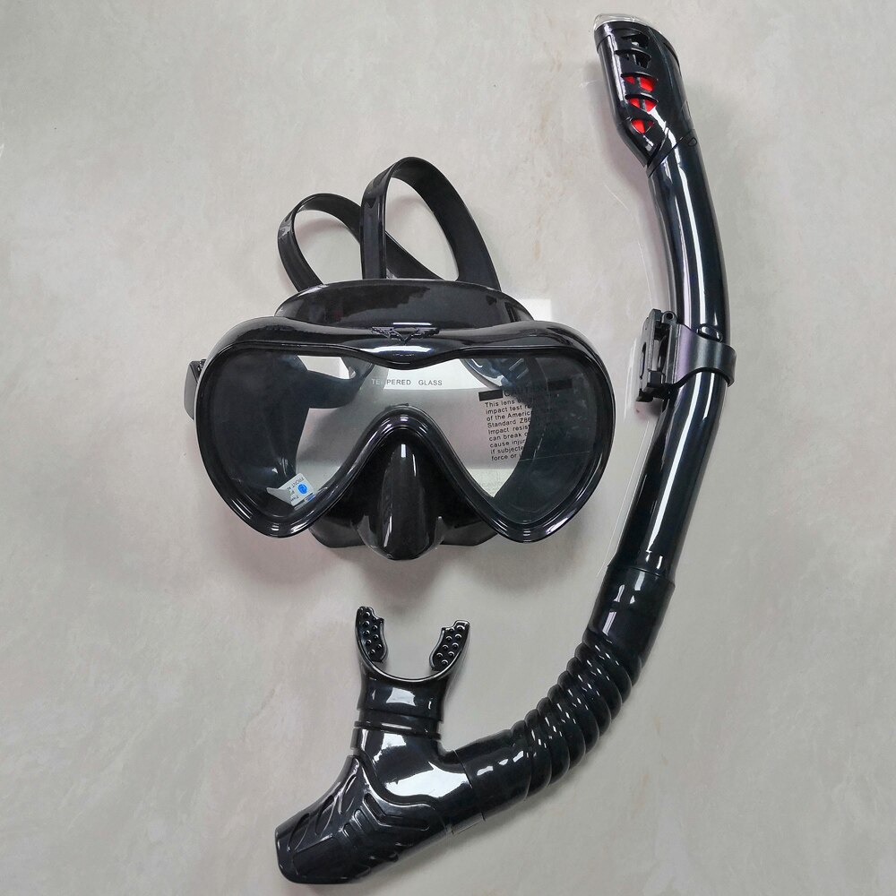 Scuba Diving Mask Silicone Mask Snorkel Anti-fog Wide Vision Snorkel Full Breath Tube Underwater Swimming Goggles