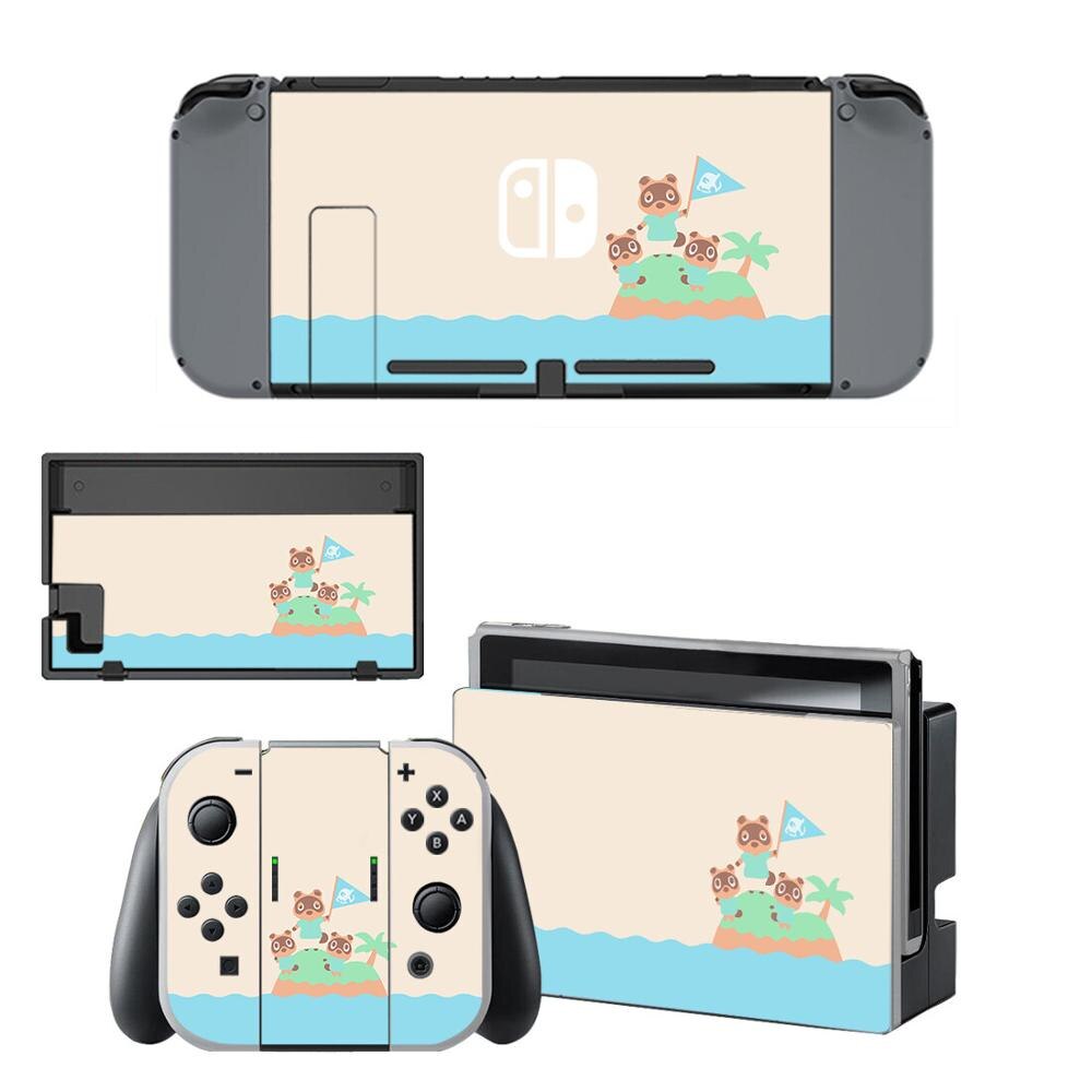 Vinyl Screen Skin Animal Crossing Protector Stickers for Nintendo Switch NS Console + Joy-con Controller + Stand Holder Skins: YSNS2526