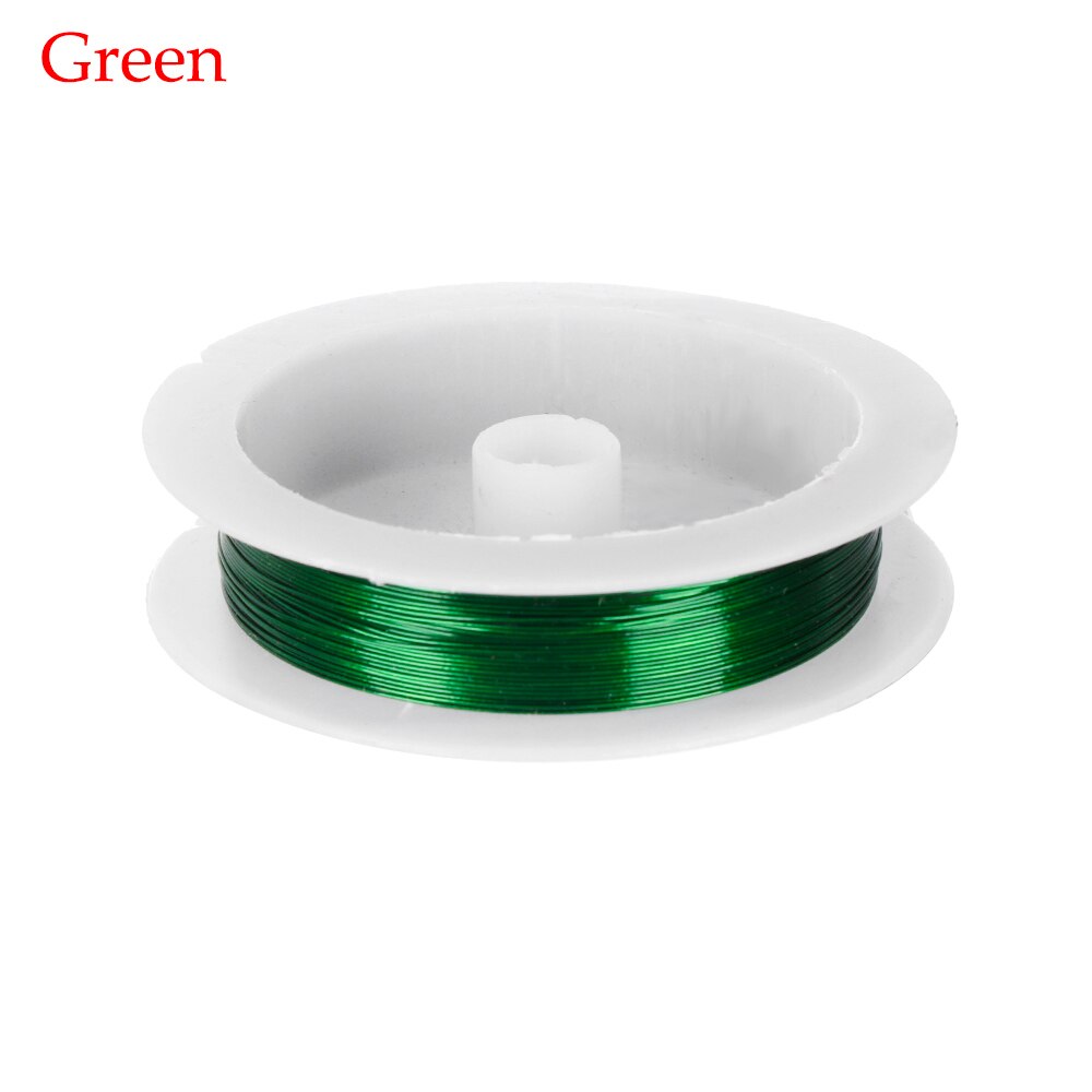 10m/Roll Iron Craft Wire 0.5mm Spool Soft DIY String Jewelry Craft Metal Wire for DIY Decorative Artificial Flower Wreaths Decor: green
