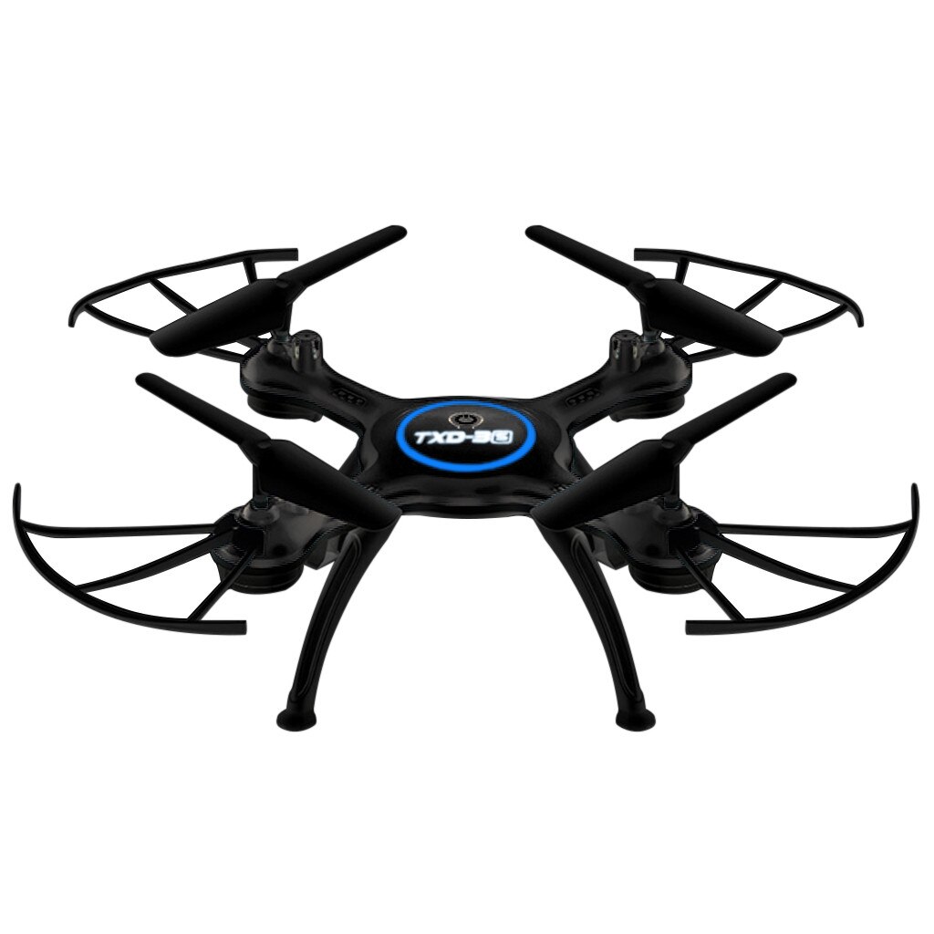 Txd -3s mini 2.4g drone rc quadcopter hovedløs tilstand app kontrol til nybegynder rc helikopter legetøj børn off-point droner fly: Bk