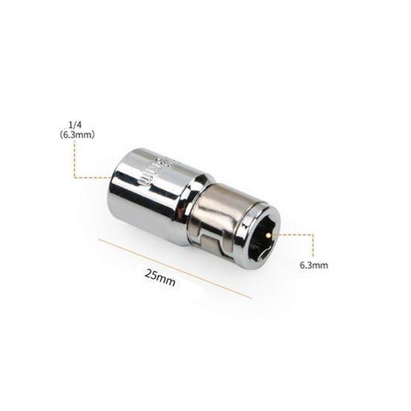 thumbnail image 2 of 1/4 Square Hole To 1/4 Hex Screwdriver Bit Socket Adapter – 6.3mm Drive 2 of 4