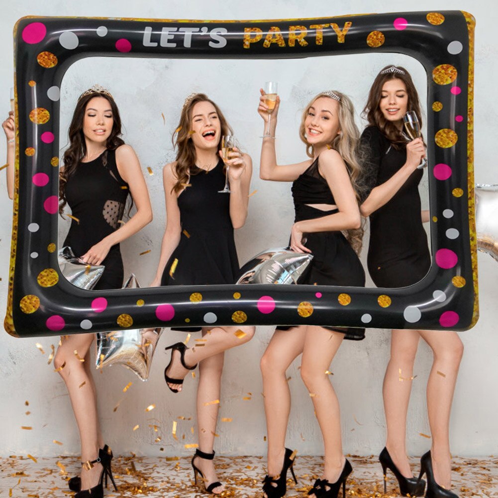PVC Inflatable Frame Photo Booth Props Selfie Picture Frame for Birthday Wedding PVC Inflatable Photo Frame Props