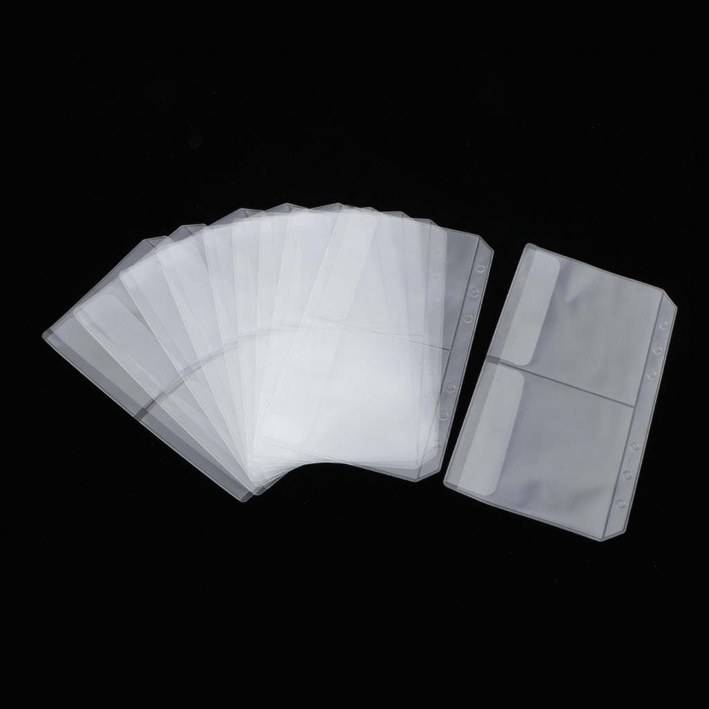 10X A5 A6 Pocket Album Pagina Fit 6 Ringband Voor Kaarten, Gaming, Foto, Document