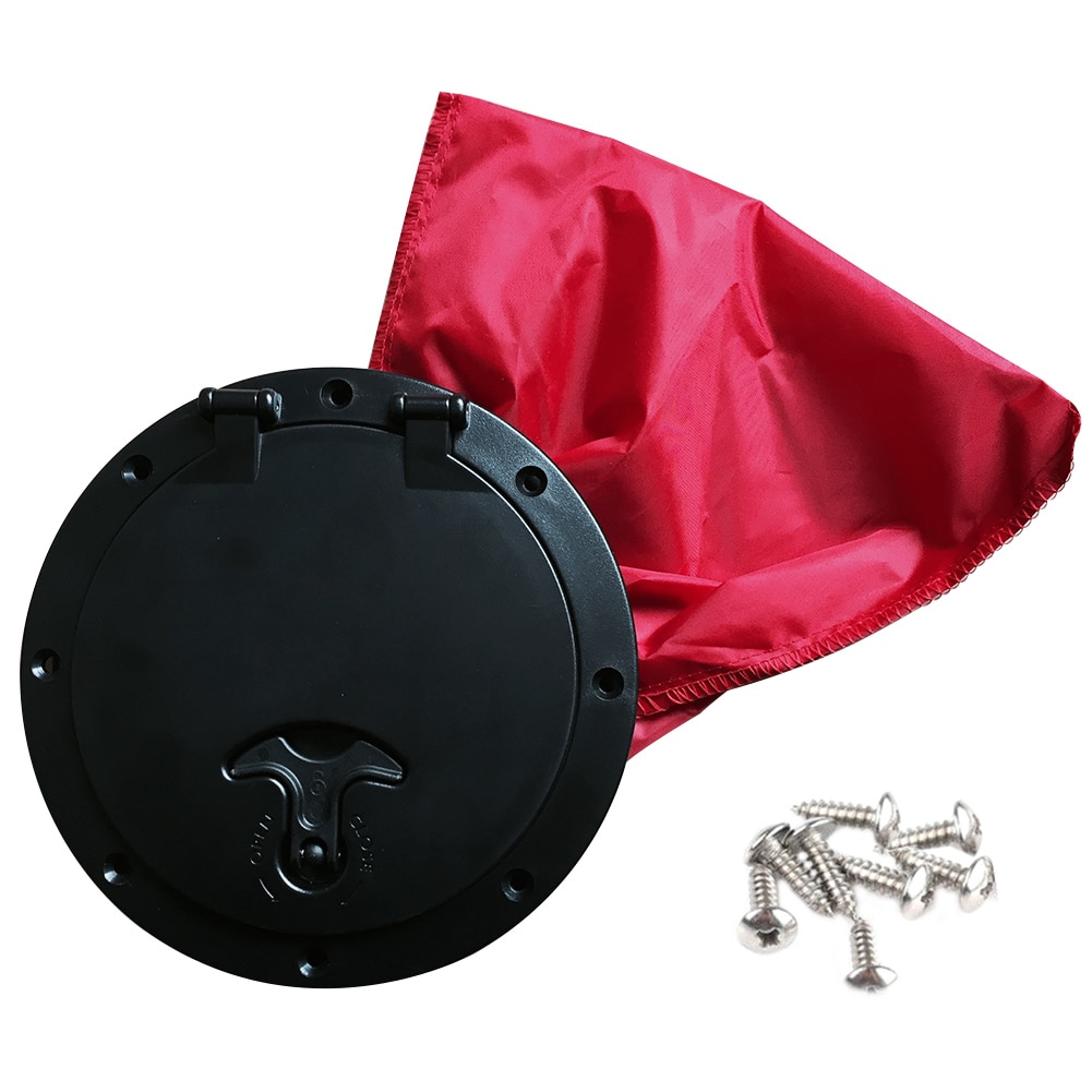 6 Inch Kajak Duurzaam Marine Deck Plaat Abs Installeren Accessoires Hatch Cover Boot Schroeven Ronde Met Rode Zak