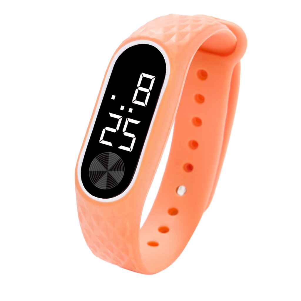 Led Digitale Display Armband Horloge Kinderen Studenten Silicagel Sport Horloge Детские Часы Relogio Masculino Relogio Feminino: Oranje