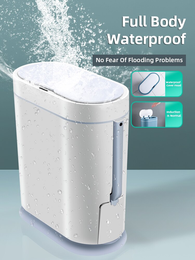 Joybos Smart Trash Can Sensor Automatic Wastebin Narrow Basket With Lid Electronic Smart bucket Dustbin Recycling for Bathroom