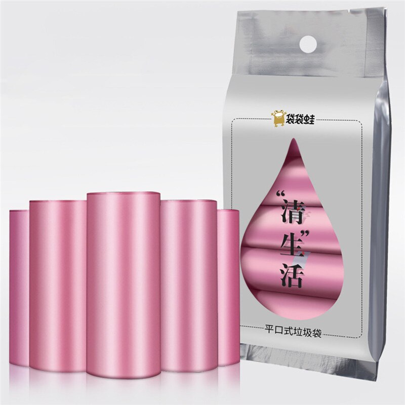 150pcs Thicken Disposable Garbage Trash Can Wastebaskets Waste Bags Organizer Carrier Biodegradable Clean-up Bags Clean For Dog: pink
