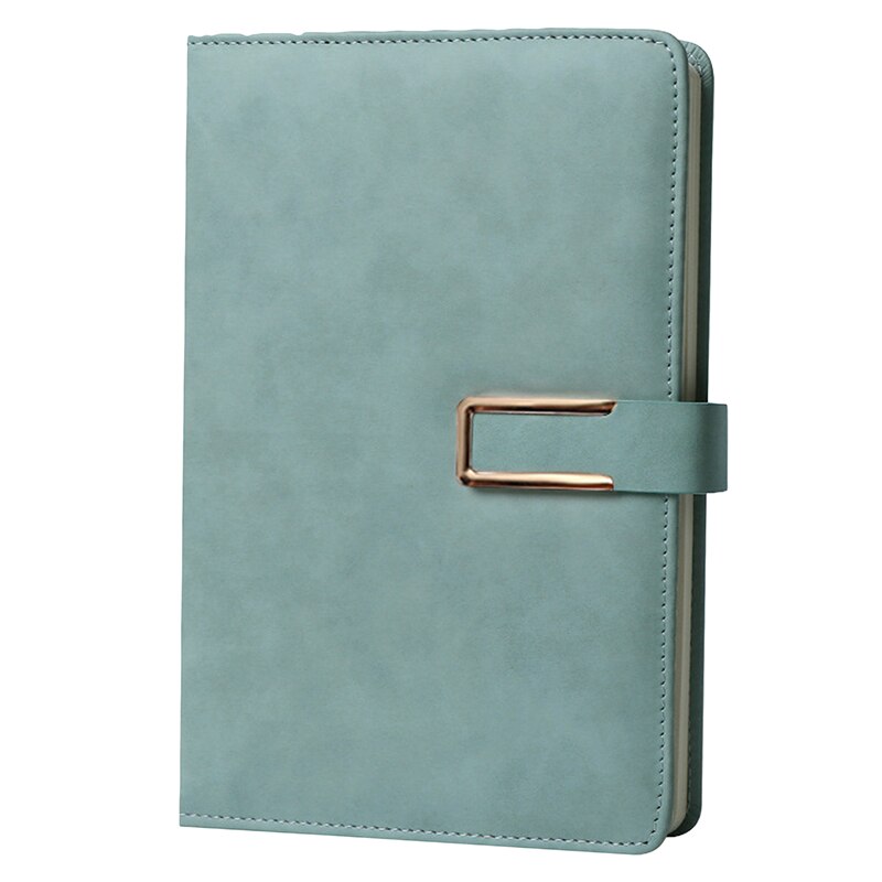 Business PU Leather Notebook Hardcover Diary Essential Sense Cover Notepad Ribbon Bookmark Multicolor Optional: Light green