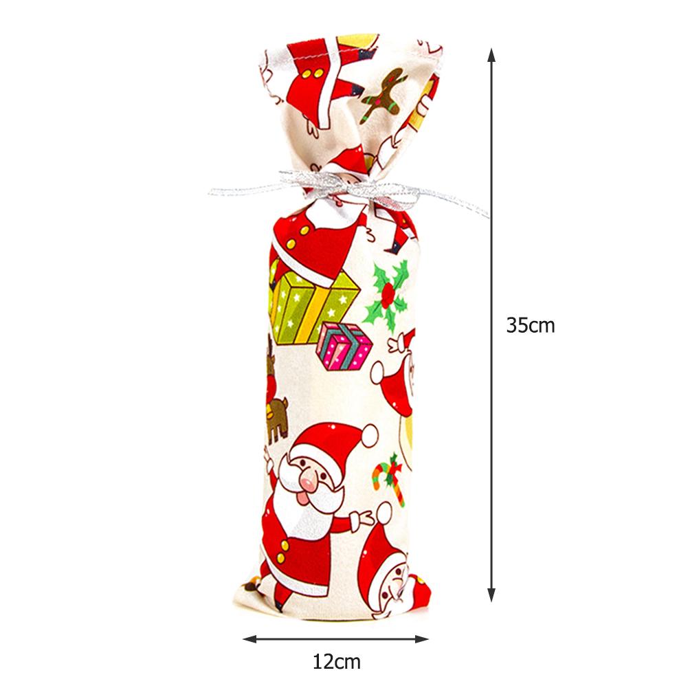 Wijnfles Cover Kerstboom Elanden Sneeuwpop Kerstman Doek Stofkap Voor Jaar Party Thuis Tafeldecoratie: G