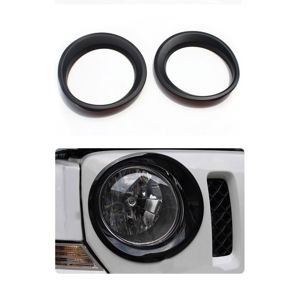 ! ACCESSORIES FIT FOR JEEP PATRIOT CHROME FRONT HEAD LIGHT LAMP COVER TRIM MOLDING GARNISH HE