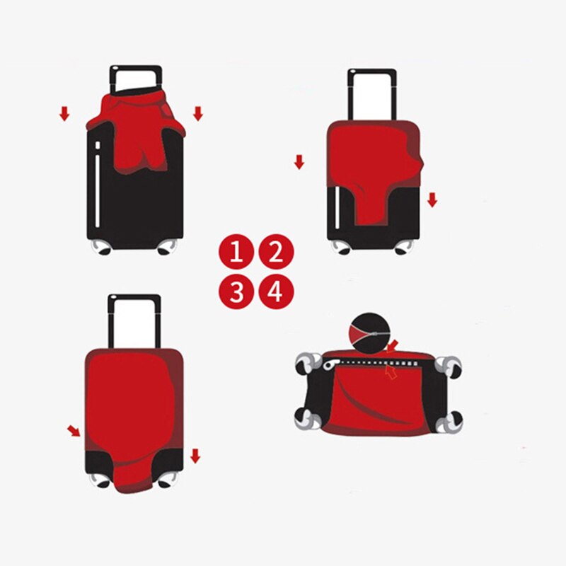 Luggage Cover Set - Animal Print - Elastic Trolley Protector - SAFEBET Polyester Spandex