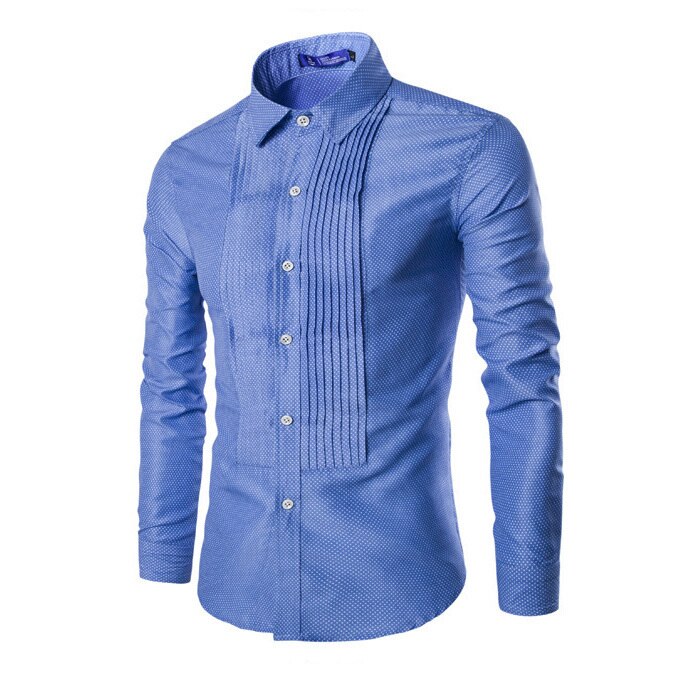 Männer frauen Casual Lange Hülse Shirt Polka Dot Business Hemd Langarm Shirt Top