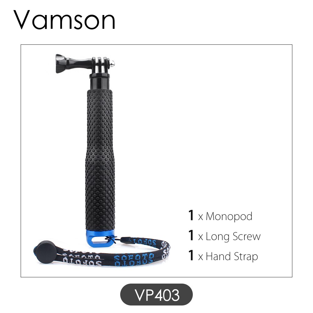 Vamson para GoPro Hero 7 6 5 palo Selfie monópodo extensible de aluminio, montaje de trípode para DJI OSMO Action para Xiaomi Yi VP403: VP403