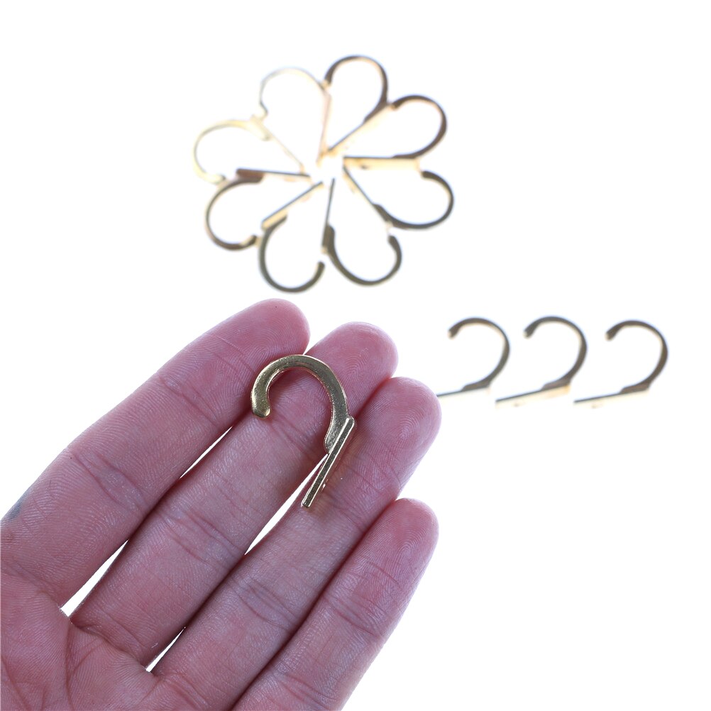 10PCS Small Antique Hooks Wall Hanger Curved Buckle Horn Lock Clasp Hook For Wooden Jewelry Box Furniture Hardware